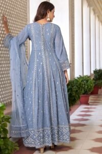 Presenting Reach Color Embroidered Georgette A…